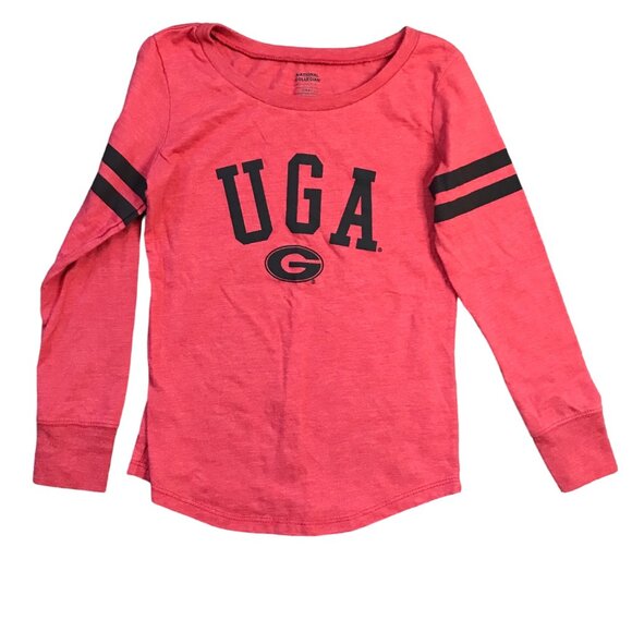 National Collegian UGA Bulldogs Long Sleeve T-Shirt Girls Small University of GA - Picture 1 of 7